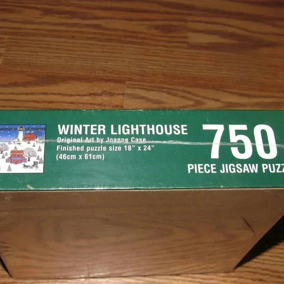 WINTER LIGHTHOUSE 750 pc Jigsaw Puzzle Joanna Case - Picture 2 of 2